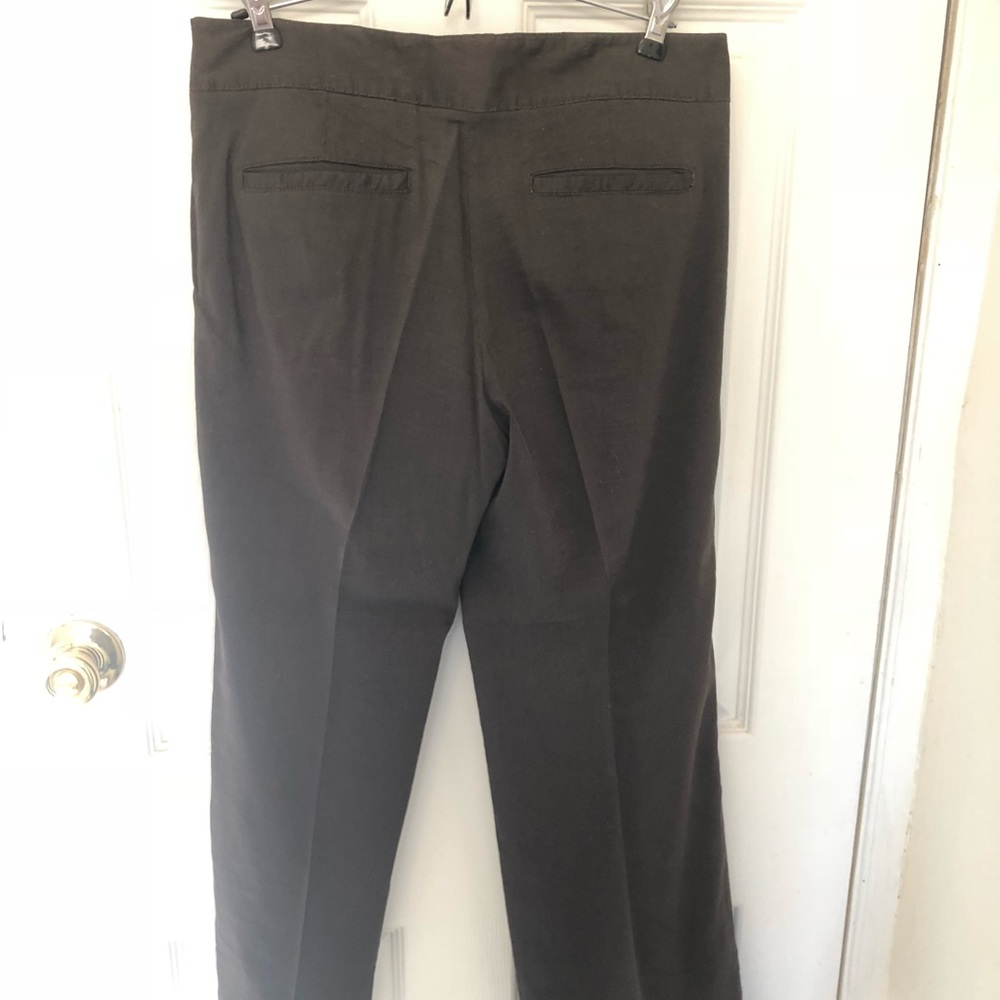 Theory Linen-Blend Wide Leg Pants - Picture 4 of 4